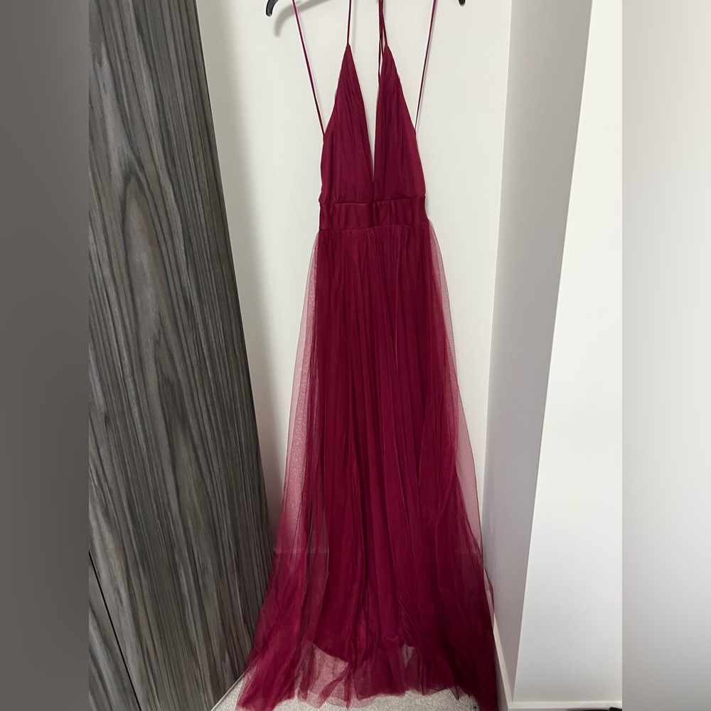 Elegant Burgundy Gown